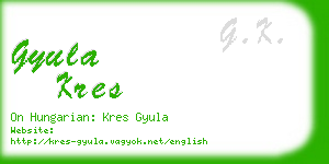 gyula kres business card